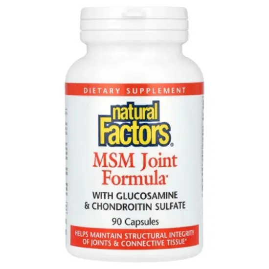 Natural Factors MSM Joint Formula with Glucosamine & Chondroitin Sulfate, 90 Capsules image {3}