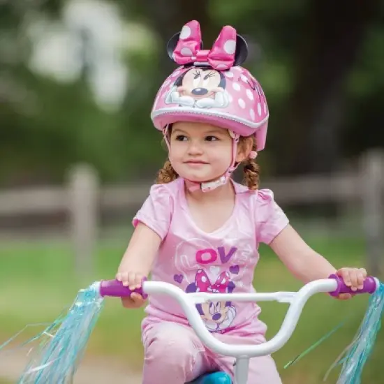 Minnie Mouse 3D Bow and Ears Cycling Toddler Girls' Bike Helmet - Pink image {3}
