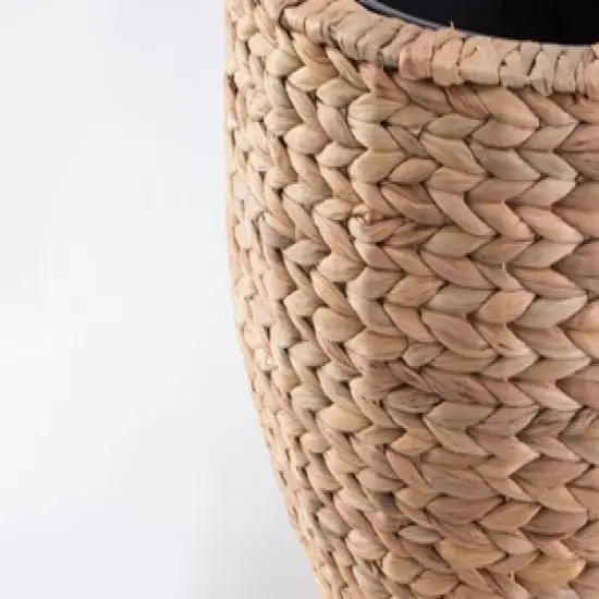 Vintiquewise Round Floor Planter with Metal Pot image {7}