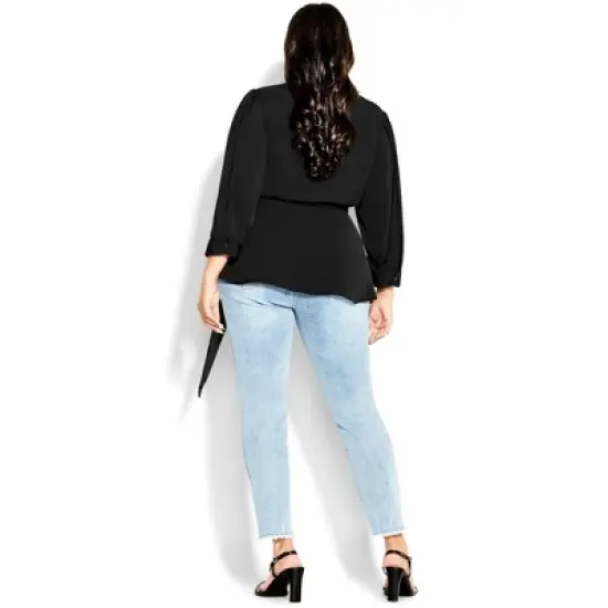 Women's Plus Size Sultry Top - black | CITY CHIC image {2}