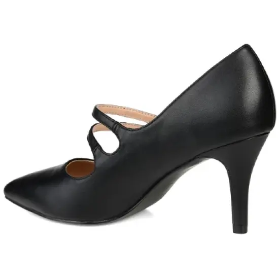 Journee Collection Womens Sidney Pointed Toe Mid Heel Pumps image {6}