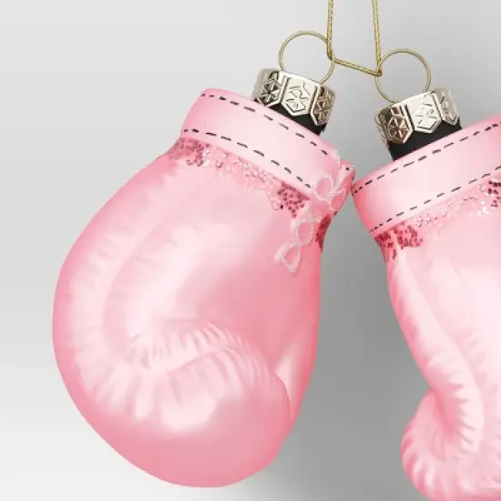 Christmas Glass Pink Boxing Glove Ornament - Wondershop&trade; image {2}