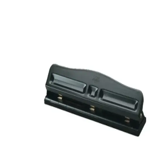 School Smart Paper Punch, Adjustable 2 or 3-Hole, 12 Sheet Capacity, Black image {1}