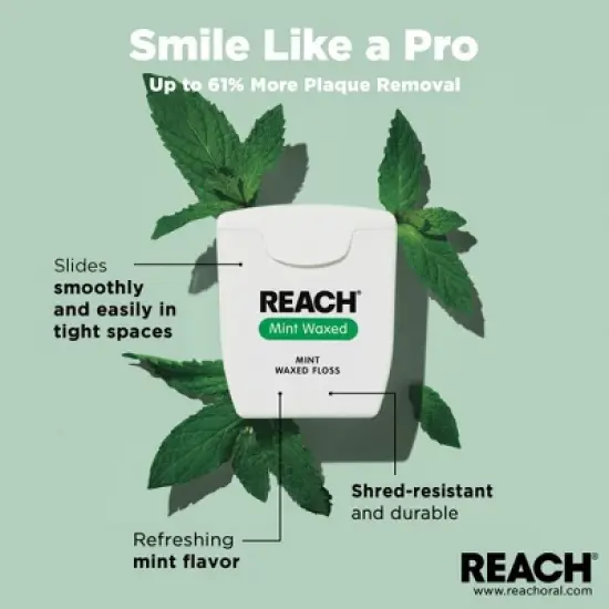 Reach Waxed Dental Floss Mint, 200 yd image {1}