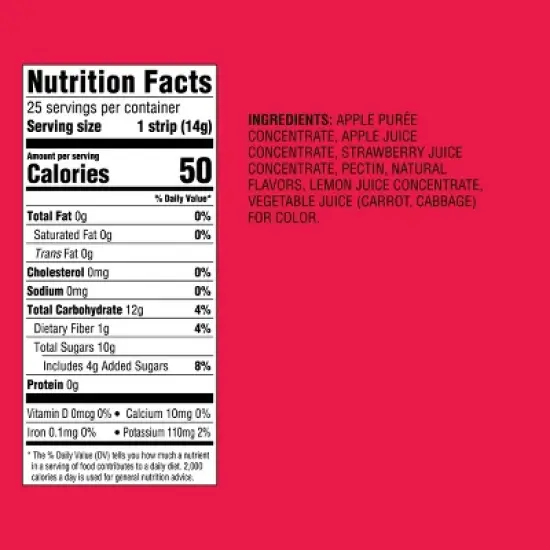 Strawberry Fruit Strips - 25ct/12.5oz - Good & Gather&trade; image {1}