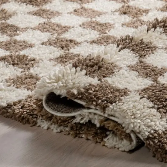 Nuloom Adelaide Mid-Century Checkered Shag Indoor Area Rug image {5}