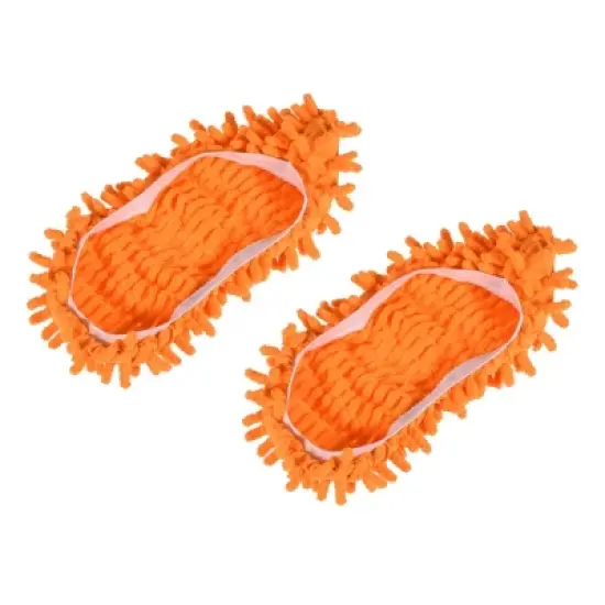 Unique Bargains Washable Cleaning Shoes Cover Multifunction Chenille Duster Mop 2 Pcs image {7}