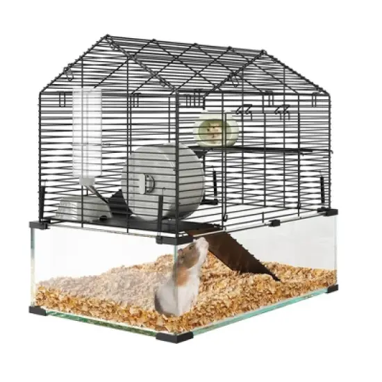 3 Tiers Large Hamster Cages, with 4pcs Hamster Cages Accessories, Transparent Small Animal Habitat for Rodent, Guinea Pigs,Chinchilla, Amster image {8}