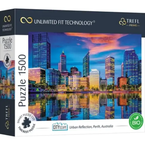 Trefl Cityscape: Urban Reflection Perth Australia Jigsaw Puzzle - 1500pc image {1}