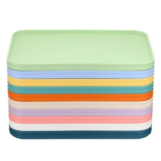 Unique Bargains PP Plastic Reusable Lightweight Serving Tray 20 Pcs image {8}