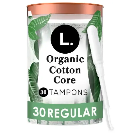 L . Organic Cotton Full Size Tampons - Regular - 30ct image {14}