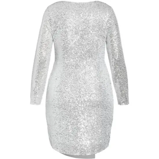Women's Plus Size Razzle Dress - silver | CITY CHIC image {3}