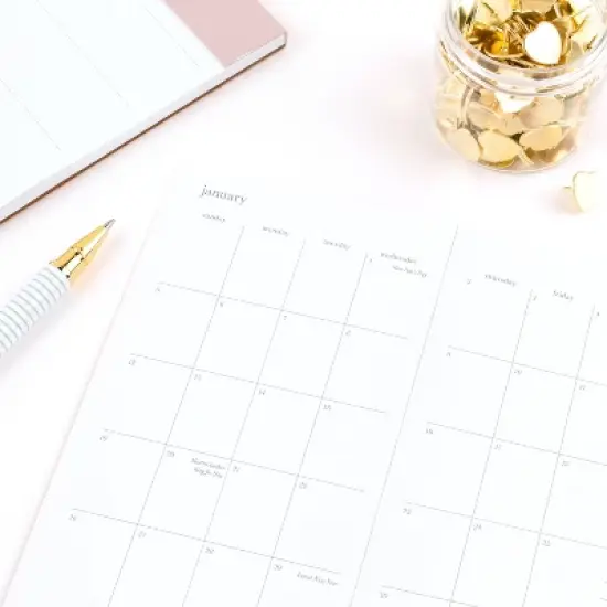 Sugar Paper Essentials 2025-26 Monthly Planner 3.75"x6.25" Deep Green: Adult Agenda, Non-Toxic, Acid-Free, Rounded Corners image {4}