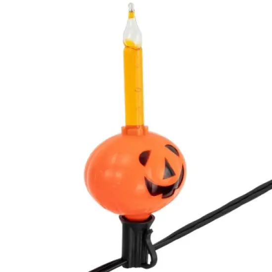 Northlight Jack O' Lantern Halloween Bubble Lights - 6' - Black Wire - 7ct image {3}