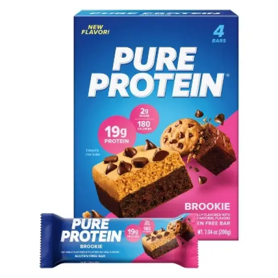 Pure Protein 19g Protein Bar - Brookie - 4ct image {5}