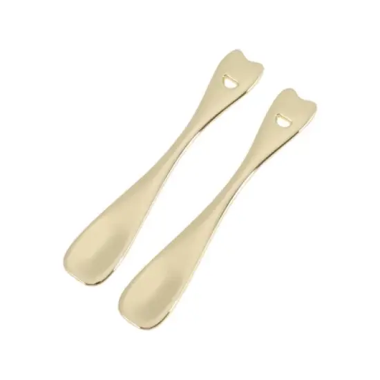 Unique Bargains Hangable Wave Tail Mini Makeup Cosmetic Spoon 2 Pcs image {6}
