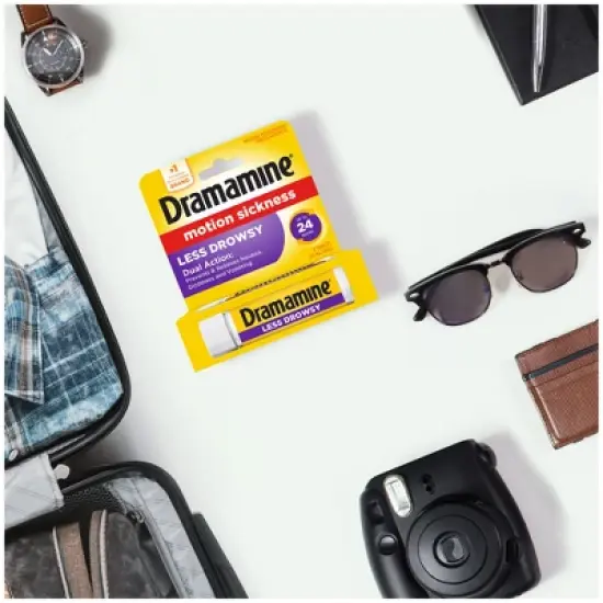 Dramamine All Day Less Drowsy Motion Sickness Relief Tablets for Nausea, Dizziness & Vomiting - 8ct image {1}