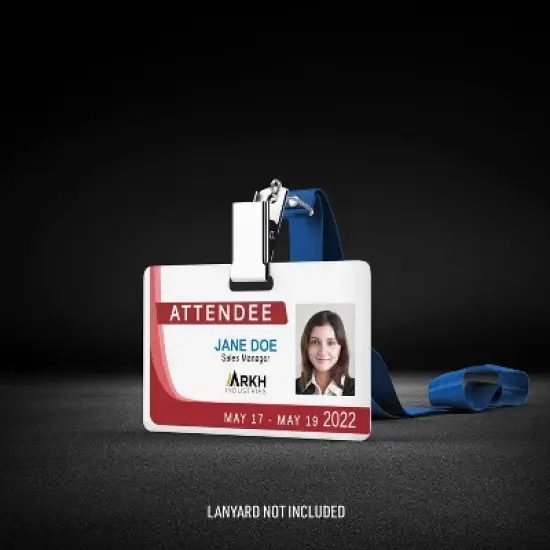 Avery Durable Wide ID Badges for Lanyards, Laser Printable on Both Sides, Blank White, 80 Total, 3.375" x 2.125" (61611) image {7}