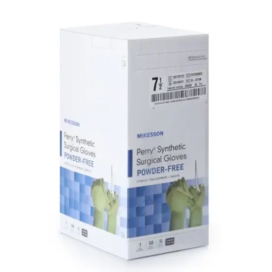 McKesson Perry Performance Plus Polyisoprene Surgical Glove Standard Cuff Length SIZE 7.5 image {2}