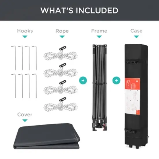 Best Choice Products 10x10ft Easy Setup Pop Up Canopy Instant Portable Tent w/ 1-Button Push, Carry Case image {4}