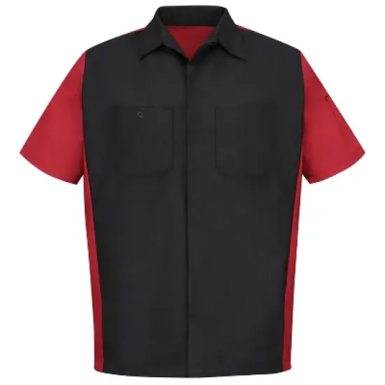 Red Kap&reg; Men's Short Sleeve Two-Tone Crew Shirt image {1}
