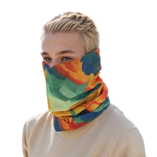 Unique Bargains Sunscreen Cloud Pattern Face Scarf Mask Orange 1 Pc image {4}