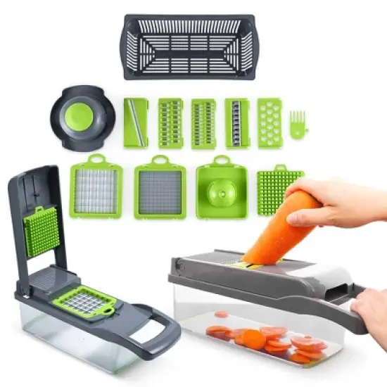 Cheer Collection 10 in 1 Food Slicer and Vegetable Chopper with 8 Blades image {8}