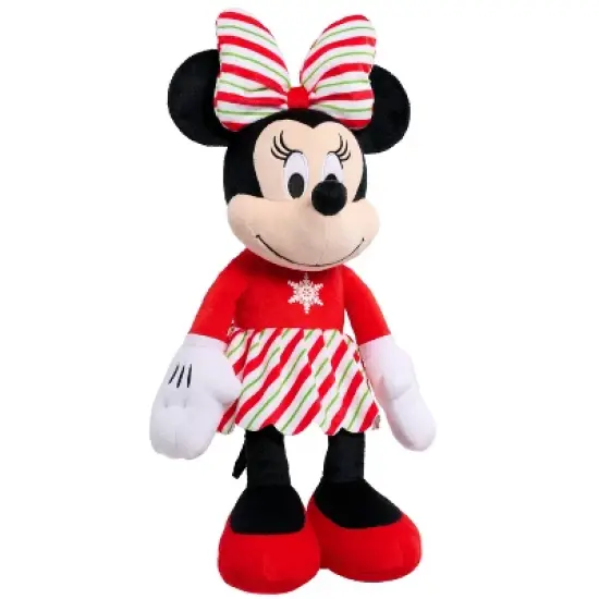 Disney Minnie Holiday Plush Large: Mouse Character Stuffed Toy, Creative Thinking, Polyester Material image {2}