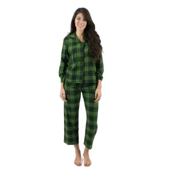 Leveret Womens Two Piece Flannel Christmas Pajamas image {6}