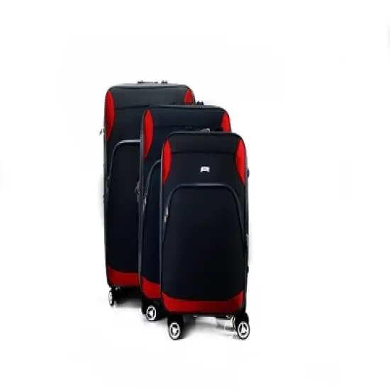 Letty Soft Shell Lightweight Expandable 360 Dual Spinning Wheels Combo Lock 28", 24", 20" 3 Piece Luggage Set image {2}