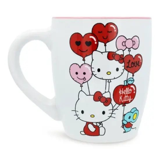 Silver Buffalo Sanrio Hello Kitty Heart Balloons Ceramic Latte Mug | Holds 25 Ounces image {8}