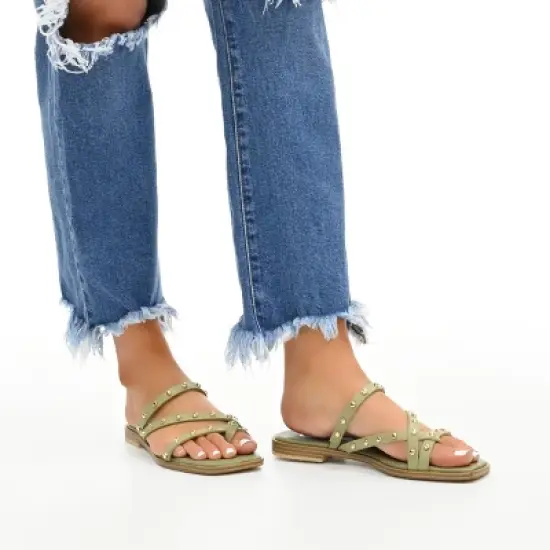 Journee Collection Womens Fanny Tru Comfort Foam Slide Low Block Heel Sandals image {8}