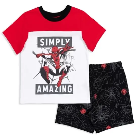 Marvel Spider-Man Avengers T-Shirt and French Terry Shorts Outfit Set Toddler image {9}