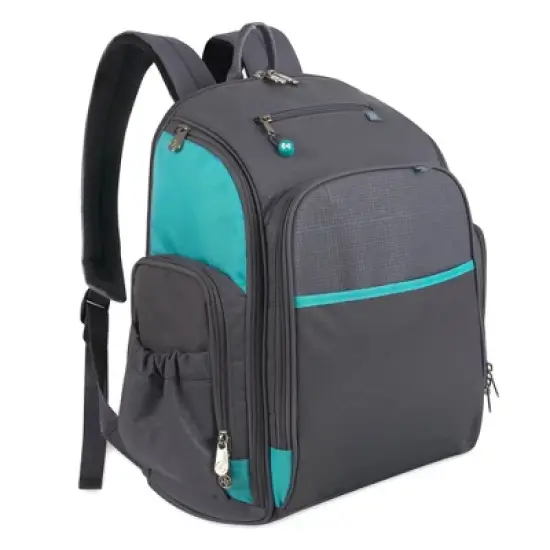 Fisher-Price Kaden Backpack Diaper Bag - Aqua/Gray image {7}