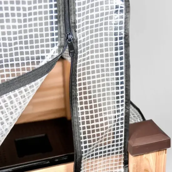 CedarCraft Self-Watering Cedar Planter Rectangular Outdoor Garden Bed Includes Greenhouse & Bug Cover Natural 23"x49"x30": Elevated image {5}