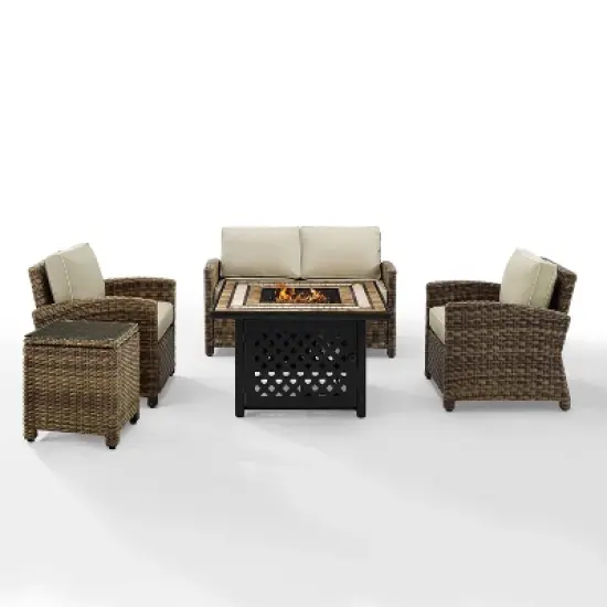 Crosley 5pc Bradenton Steel Outdoor Patio Fire Pit Furniture Set  image {16}
