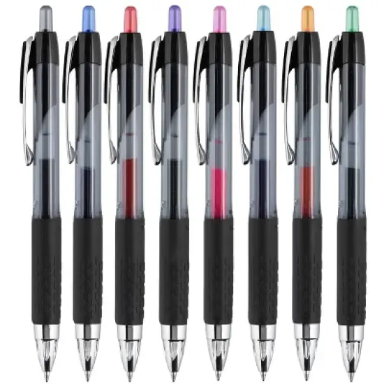 uni-ball 207 Retractable Gel Pens, 0.7 mm Medium Tip, Assorted Colors, Set of 8 image {3}