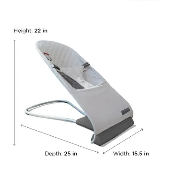 Evrloop Organic Baby Bouncer - Mist Grey image {4}