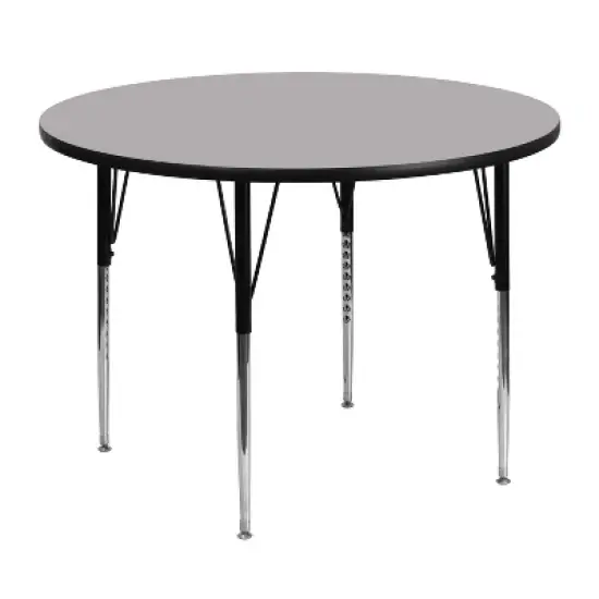 Emma and Oliver 48" Round Laminate Adjustable Activity Table image {6}