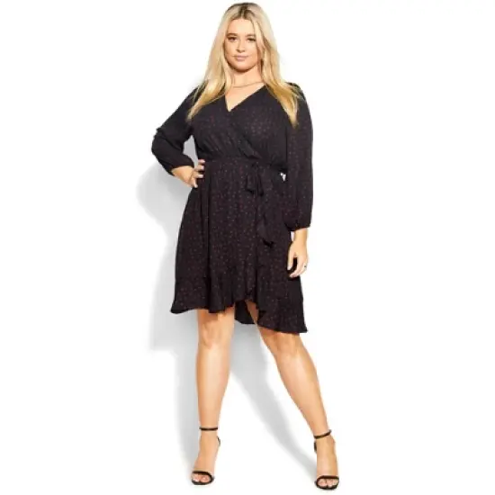 Women's Plus Size Amber Frill Dress - garnet | CITY CHIC image {6}