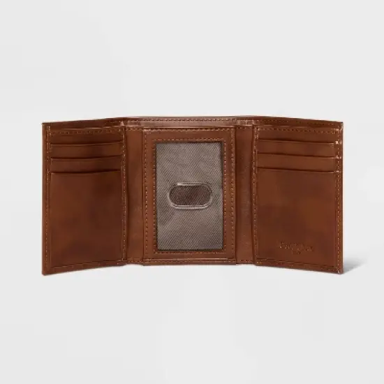 Men's RFID Trifold Wallet - Goodfellow & Co&trade; Brown image {3}
