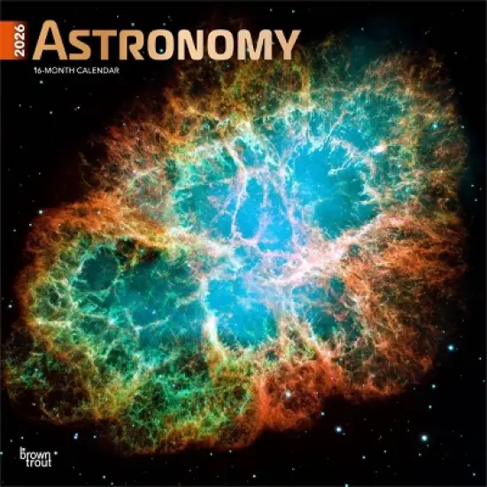 BrownTrout Astronomy 2026 12"x24" Hanging Square Wall Calendar Plastic-Free image {9}