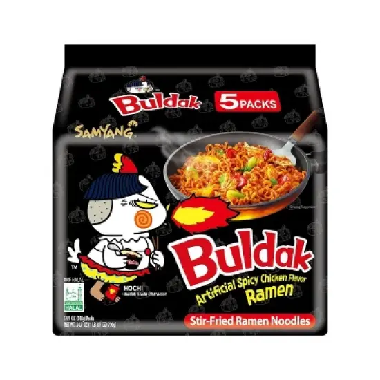 Samyang Spicy Chicken Original Ramen 5 Pack - Case of 8/24.5 oz image {1}