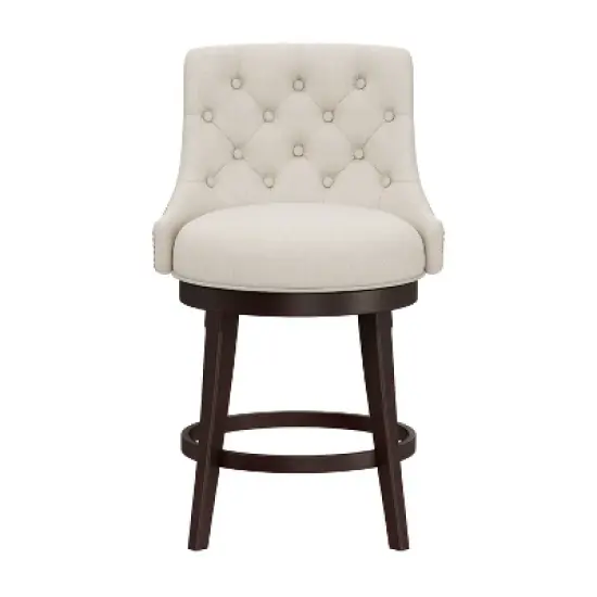 24" Halbrooke Swivel Counter Height Barstool Smoke/Cream - Hillsdale Furniture image {2}