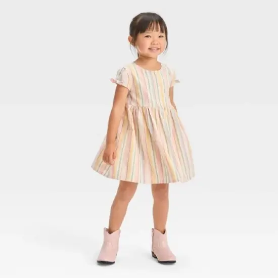 OshKosh B'gosh Toddler Girls' Henley Striped Short Sleeve Dress image {2}