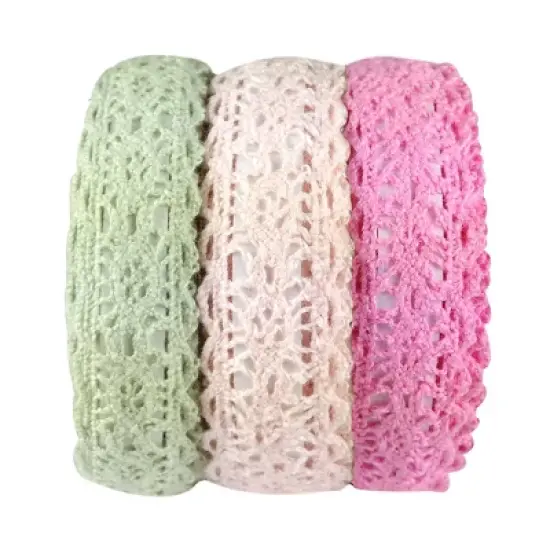 Decorative Lace Tape, 200cm L x 15mm W (set of 3) image {5}