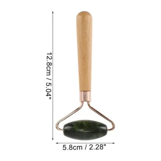 Unique Bargains Portable Facial Roller Deep Green 1 Pc image {1}