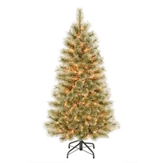National Tree Company First Traditions Pre-Lit Arcadia Cashmere Pine Hinged Artificial Christmas Tree Clear Lights image {4}