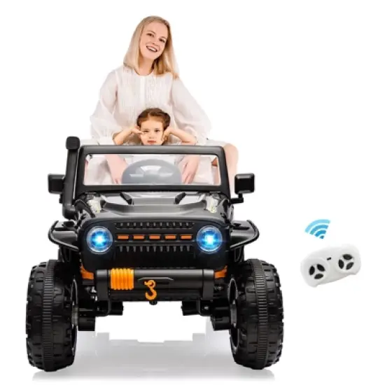 Ride on Car for Kids with Remote Control, 24V 4WD Battery Powered Electric Car, 2 Seater Ride On Truck, Kids Electric Vehicle for Boys Girls 3-9 image {8}