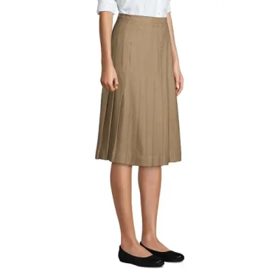 Lands' End Lands' End School Uniform Women's Solid Pleated Skirt Below the Knee image {2}